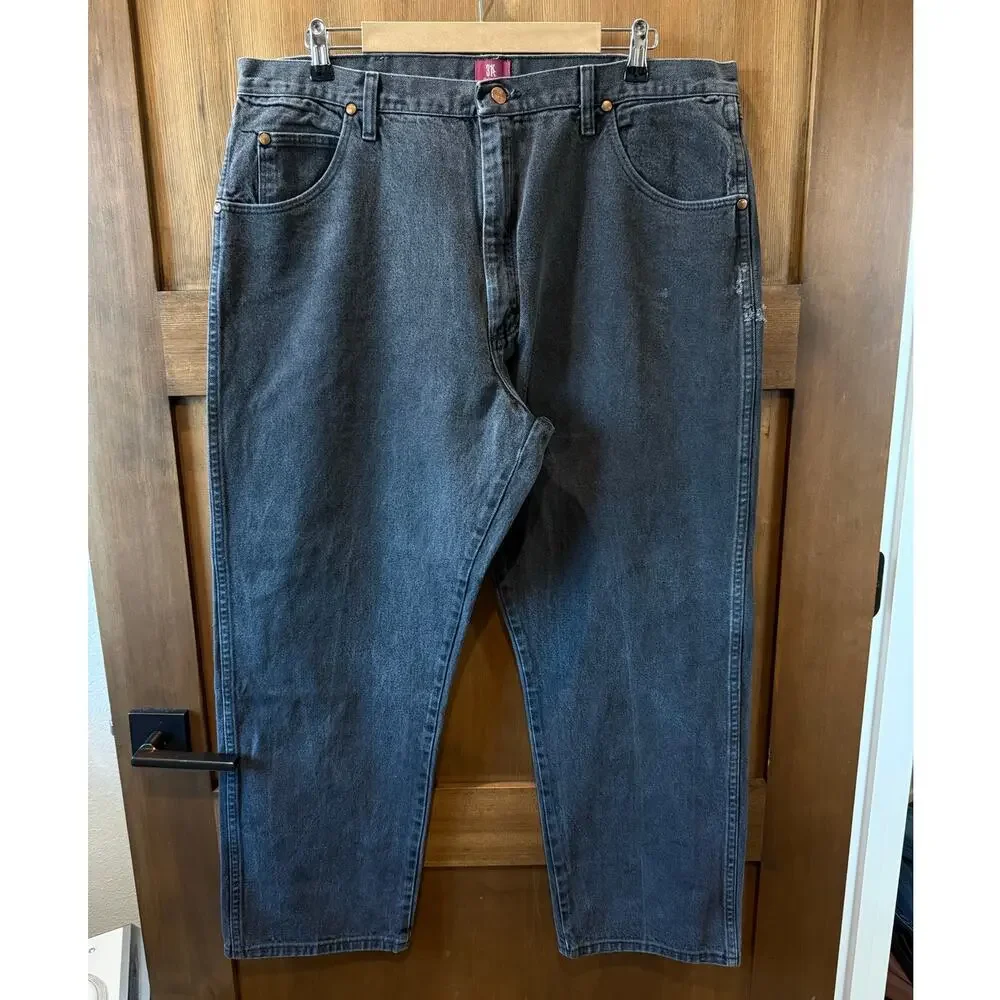 Wrangler 3K Men's Jeans Straight Leg Black Denim Size‎ 40x30
